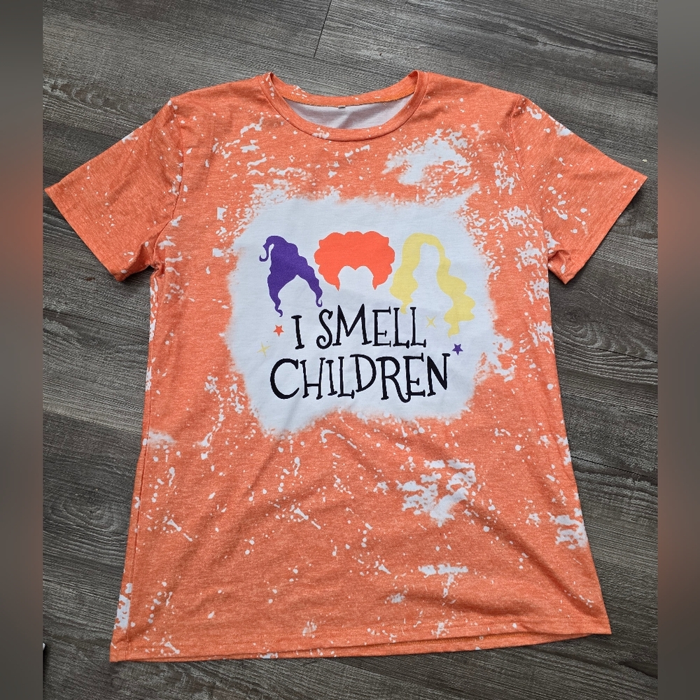 halloween t-shirt 3 witches " I smell children" size XL